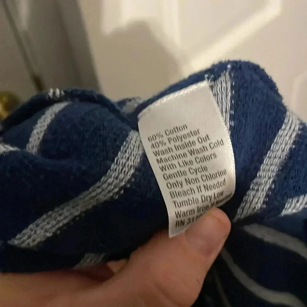 New Direction brand open kimono plus size 2x blue and white elbow sleeves - Picture 4 of 6